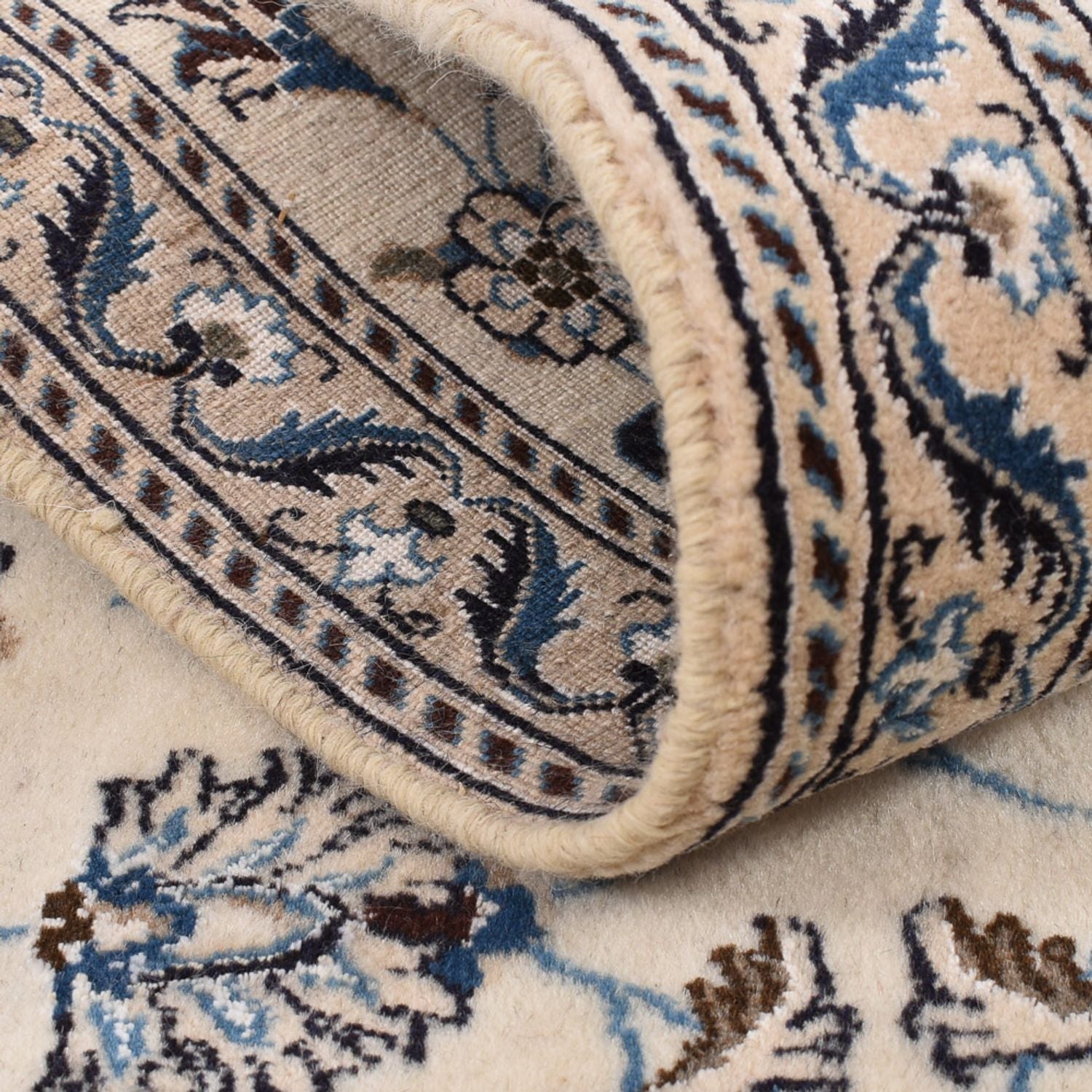 Tapis de couloir Tapis persan - Nain - Royal - 190 x 59 cm - crème