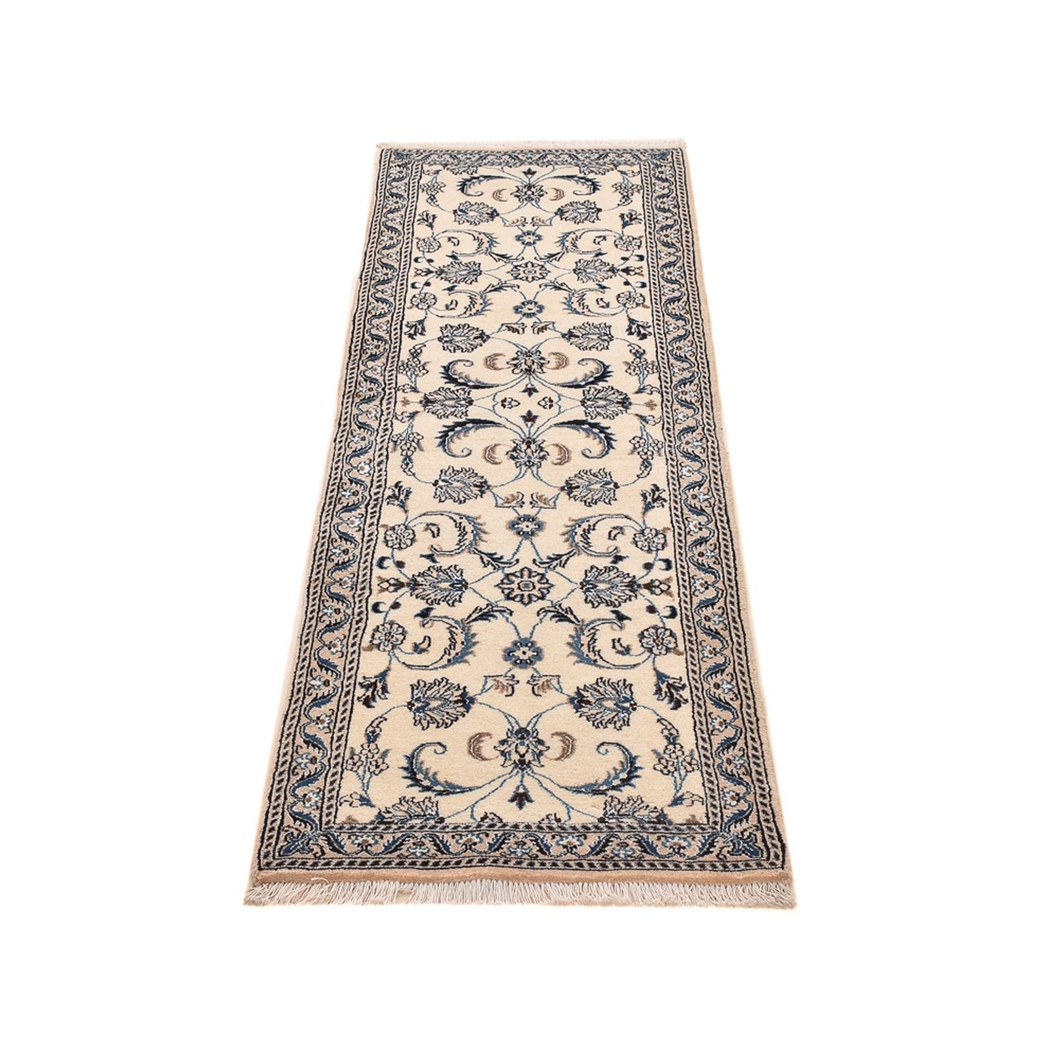 Tapis de couloir Tapis persan - Nain - Royal - 190 x 59 cm - crème