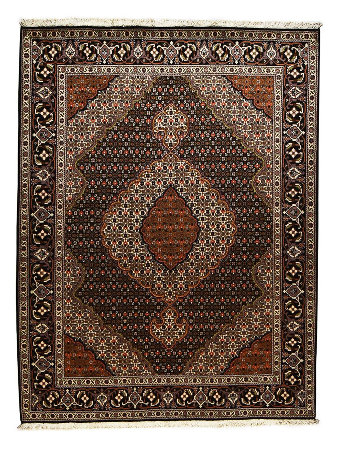 Tapis persan - Tabriz - Royal - 205 x 153 cm - marron foncé