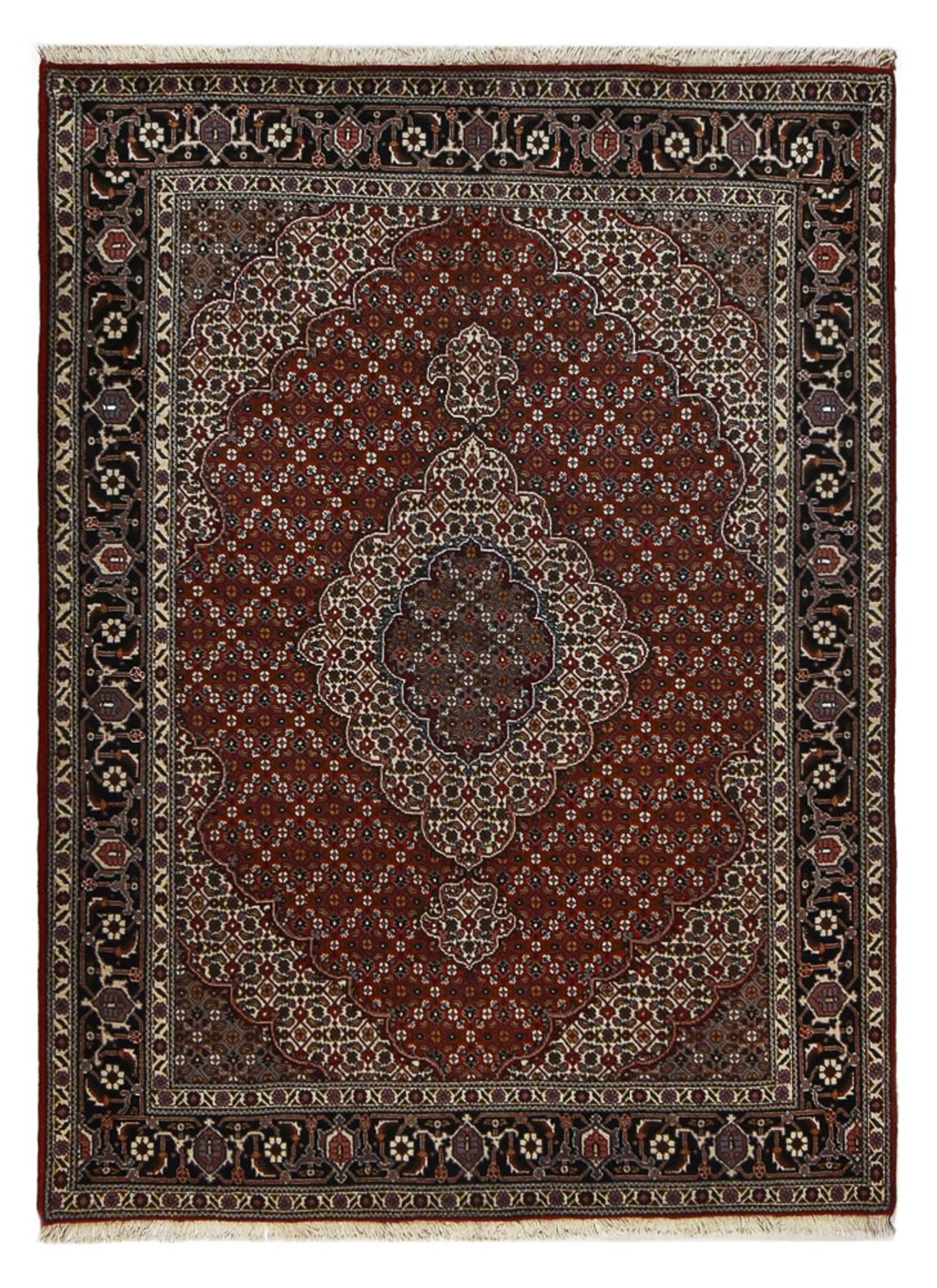 Tapis persan - Tabriz - Royal - 200 x 150 cm - rouge foncé