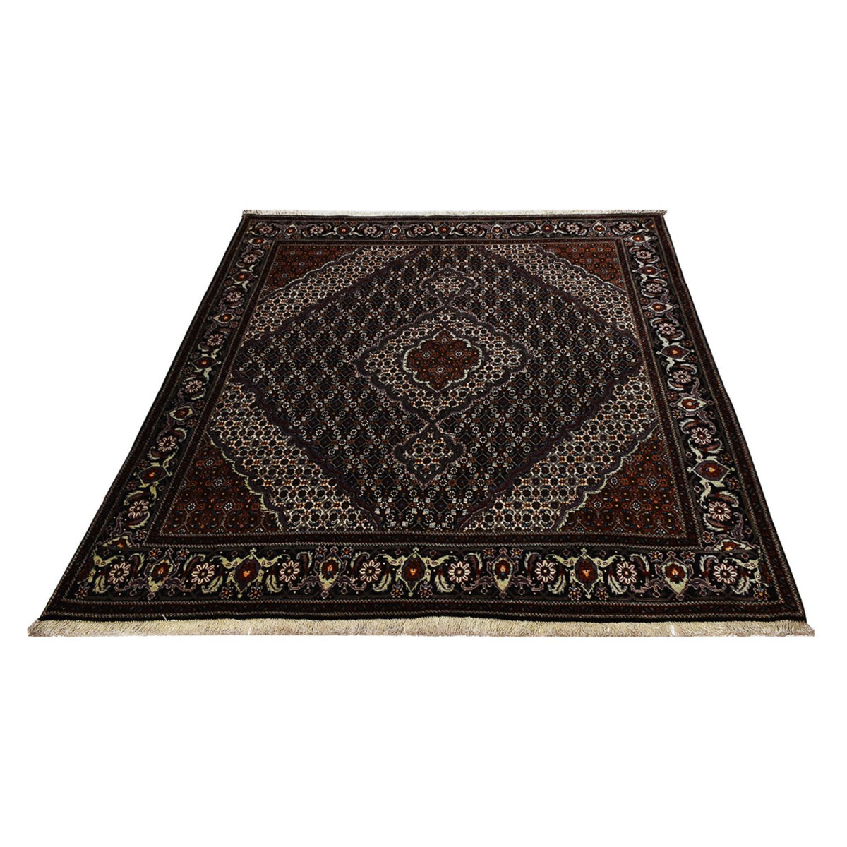 Tapis persan - Tabriz - Royal - 206 x 158 cm - anthracite