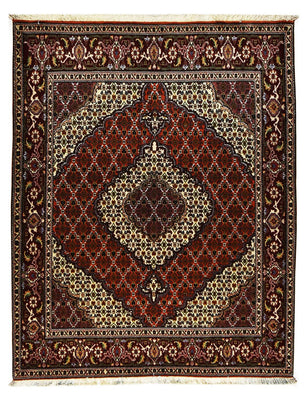Tapis persan - Tabriz - Royal - 200 x 155 cm - rouge foncé
