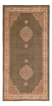Tapis de couloir Tapis persan - Tabriz - Royal - 404 x 200 cm - sable
