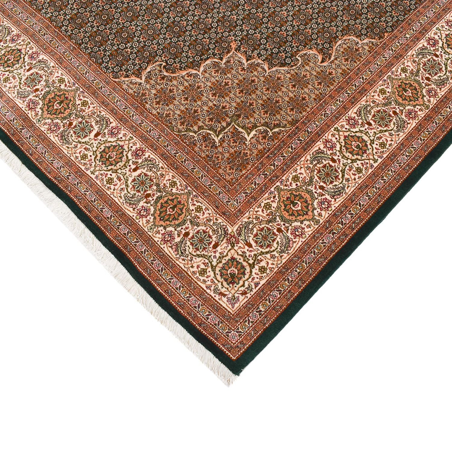 Tapis de couloir Tapis persan - Tabriz - Royal - 404 x 200 cm - sable