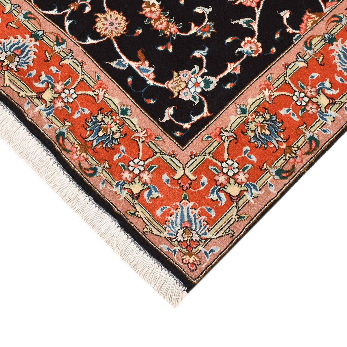 Tapis persan - Tabriz - Royal - 150 x 102 cm - bleu foncé