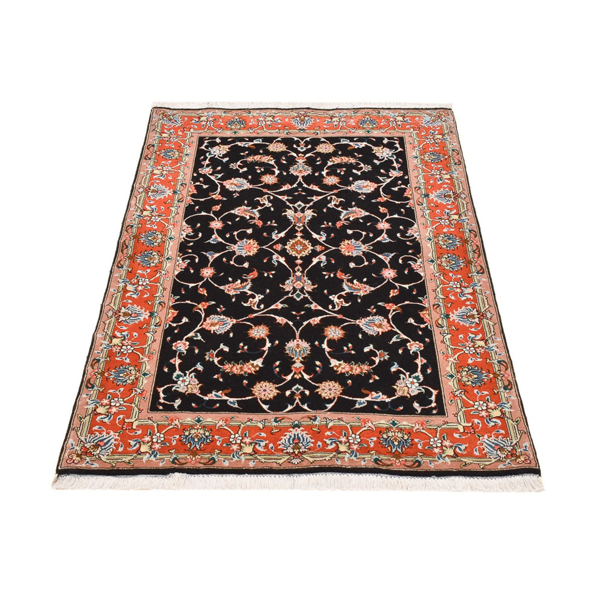 Tapis persan - Tabriz - Royal - 150 x 102 cm - bleu foncé