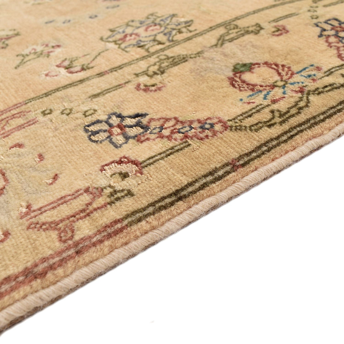 Tapis de couloir Tapis persan - Tabriz - Royal - 376 x 80 cm - or