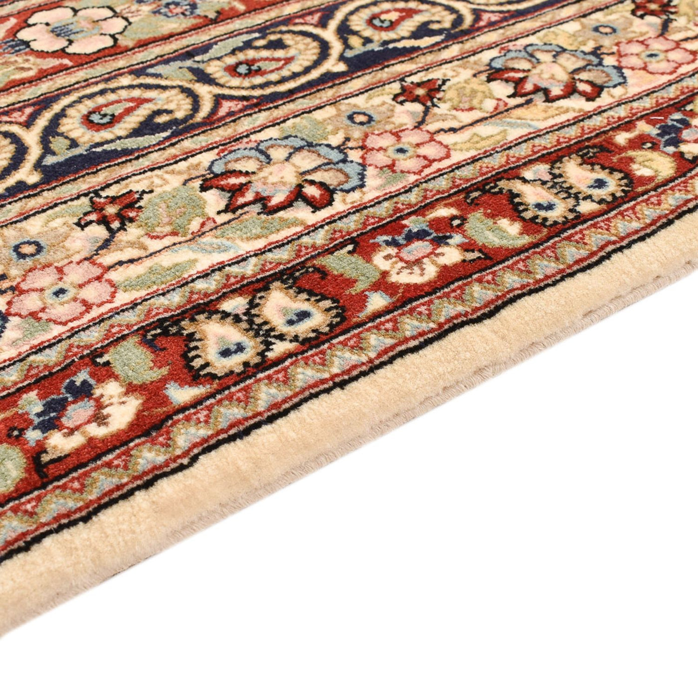 Tapis de couloir Tapis persan - Ghom - Royal - 198 x 52 cm - beige