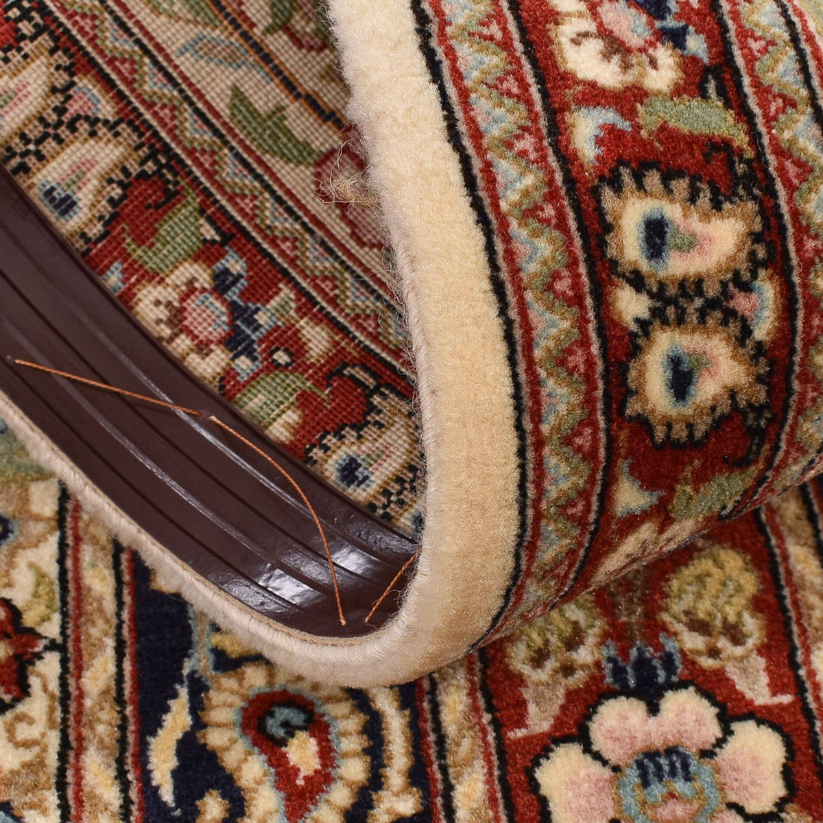 Tapis de couloir Tapis persan - Ghom - Royal - 198 x 52 cm - beige