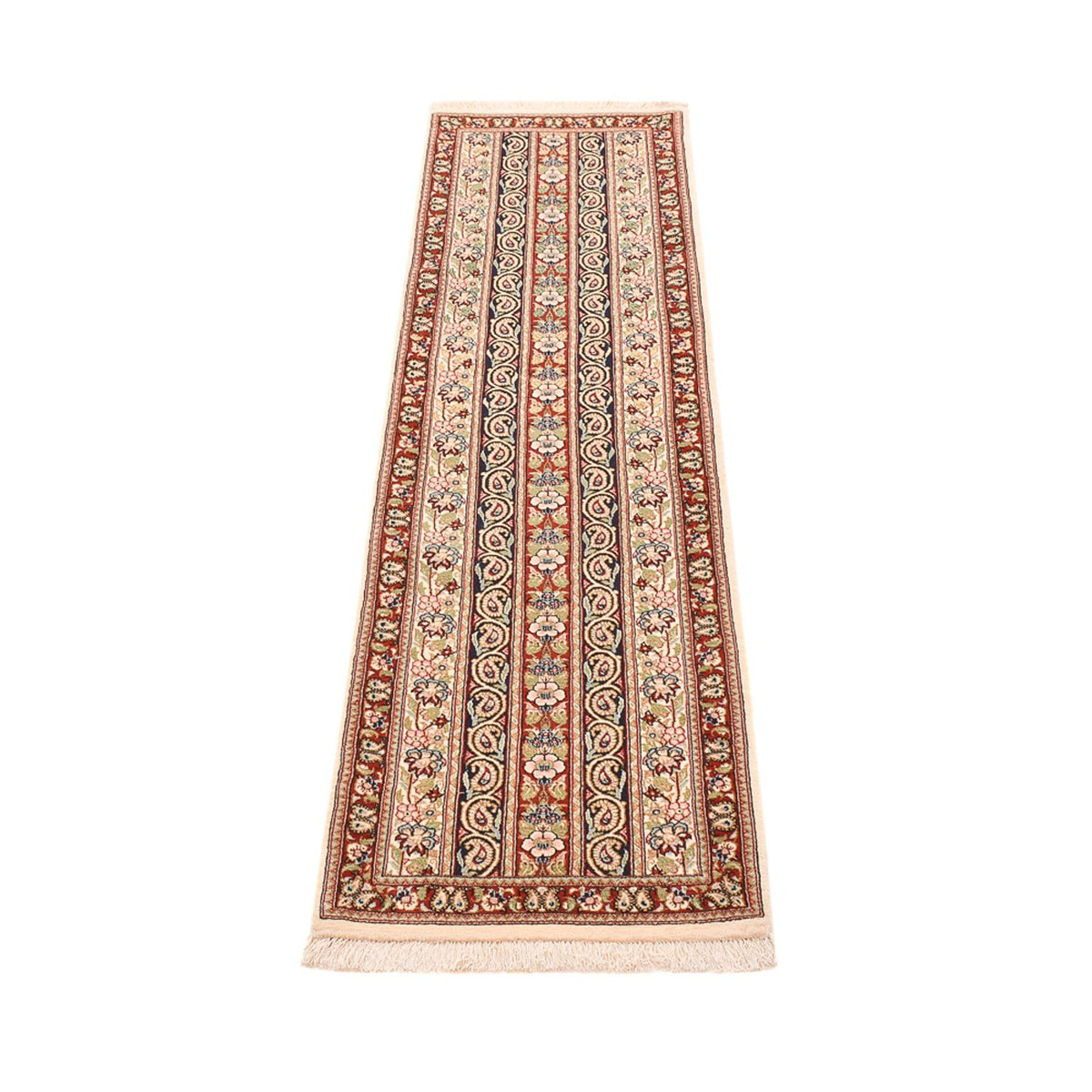 Tapis de couloir Tapis persan - Ghom - Royal - 198 x 52 cm - beige