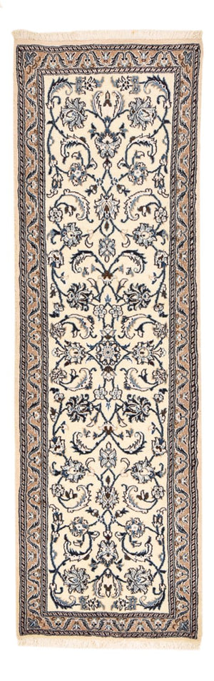 Tapis de couloir Tapis persan - Nain - Royal - 195 x 60 cm - crème