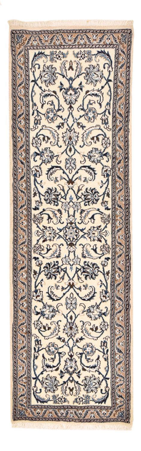 Tapis de couloir Tapis persan - Nain - Royal - 195 x 60 cm - crème