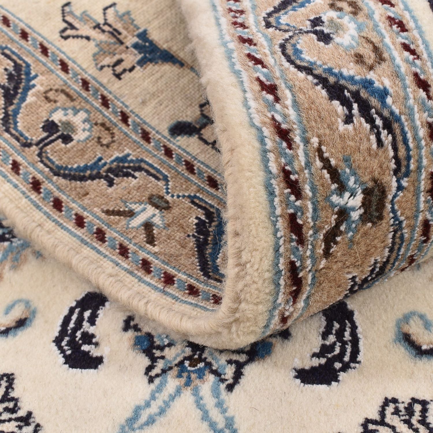 Tapis de couloir Tapis persan - Nain - Royal - 192 x 57 cm - crème