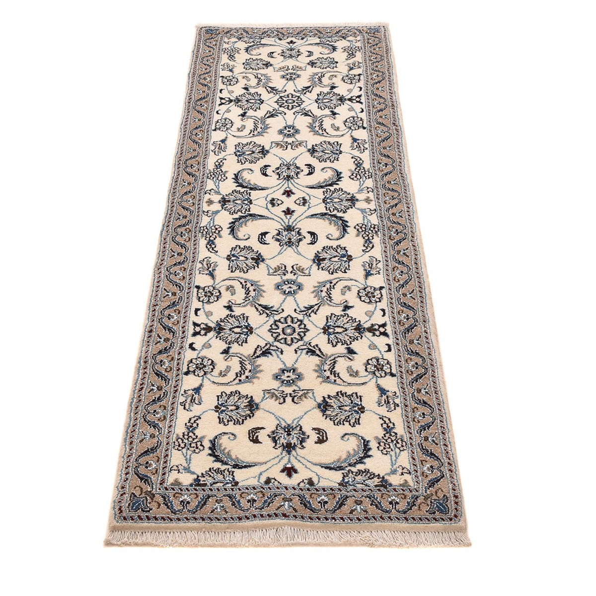 Tapis de couloir Tapis persan - Nain - Royal - 192 x 57 cm - crème