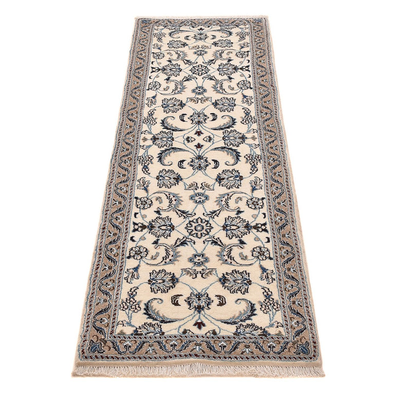 Tapis de couloir Tapis persan - Nain - Royal - 192 x 57 cm - crème