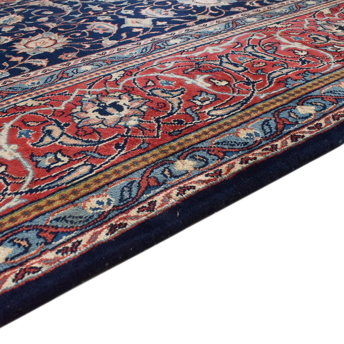 Tapis persan - Classique - 377 x 283 cm - bleu foncé