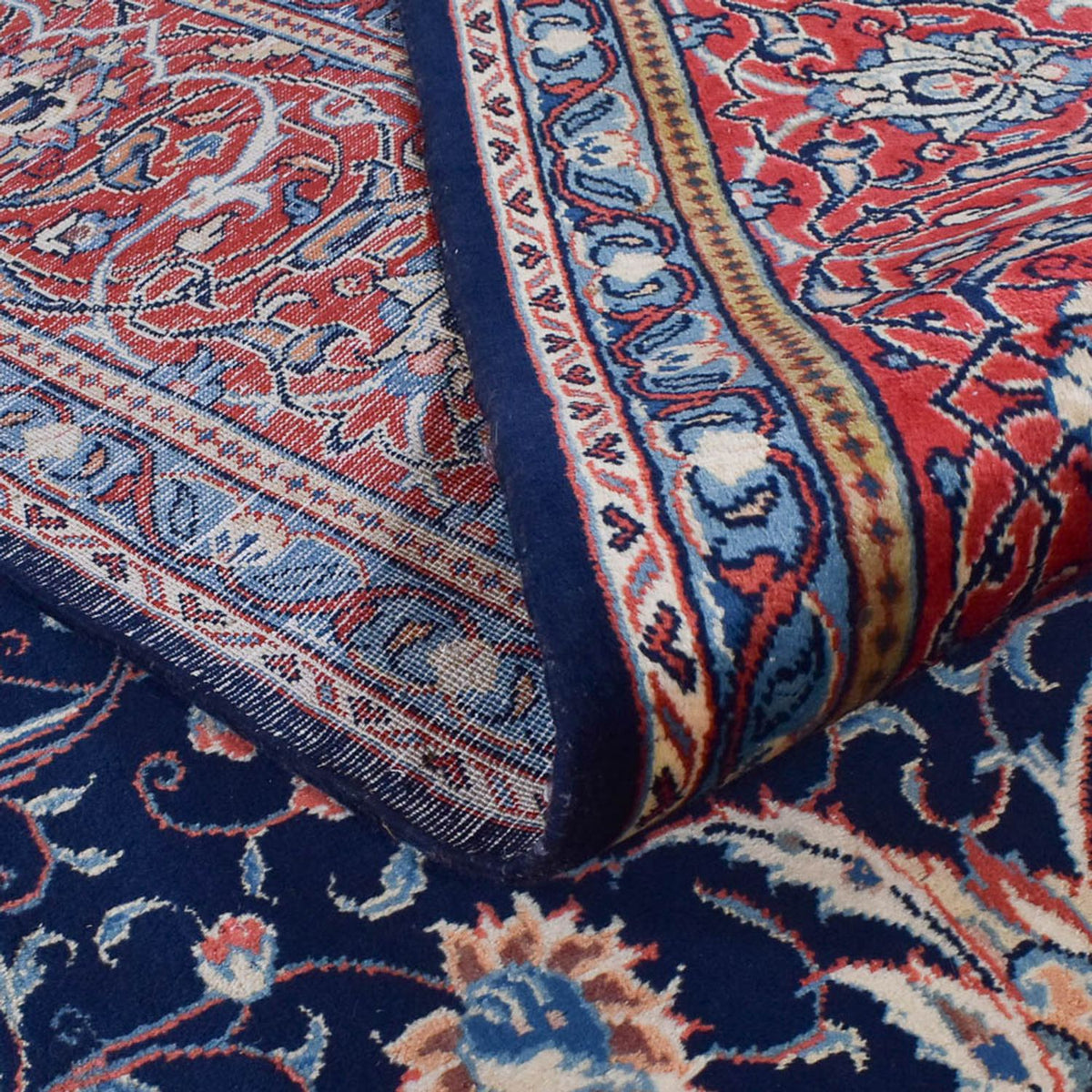 Tapis persan - Classique - 377 x 283 cm - bleu foncé