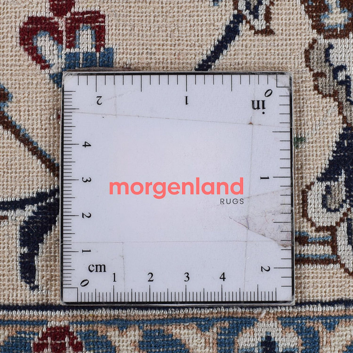 Tapis persan - Nain - Premium carré  - 342 x 340 cm - bleu foncé