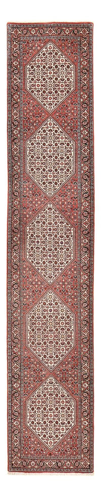 Tapis de couloir Tapis persan - Bidjar - 397 x 80 cm - terracotta
