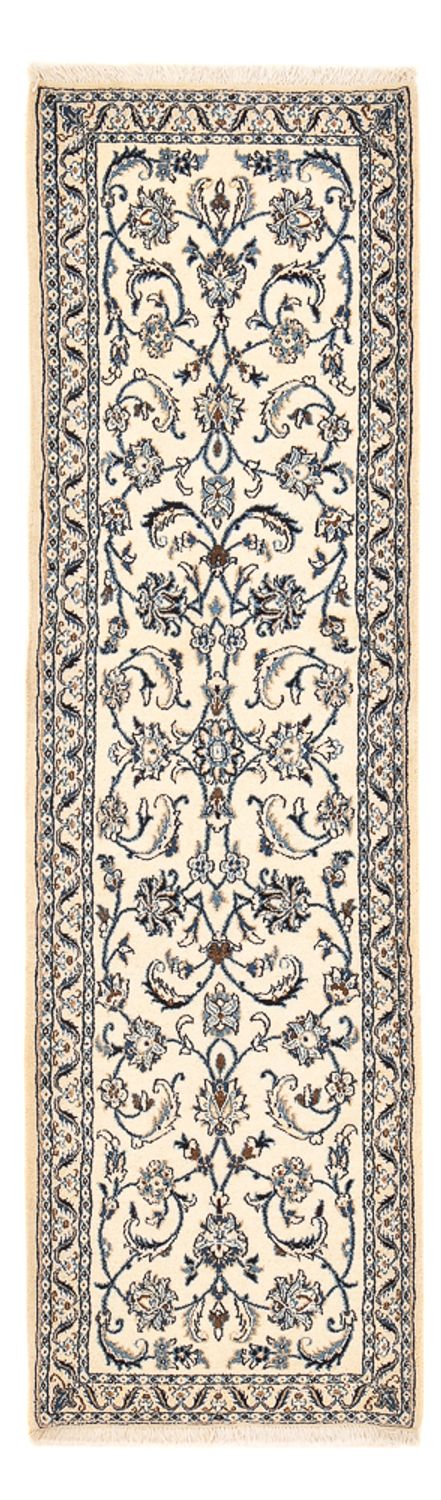 Tapis de couloir Tapis persan - Nain - Royal - 209 x 64 cm - crème