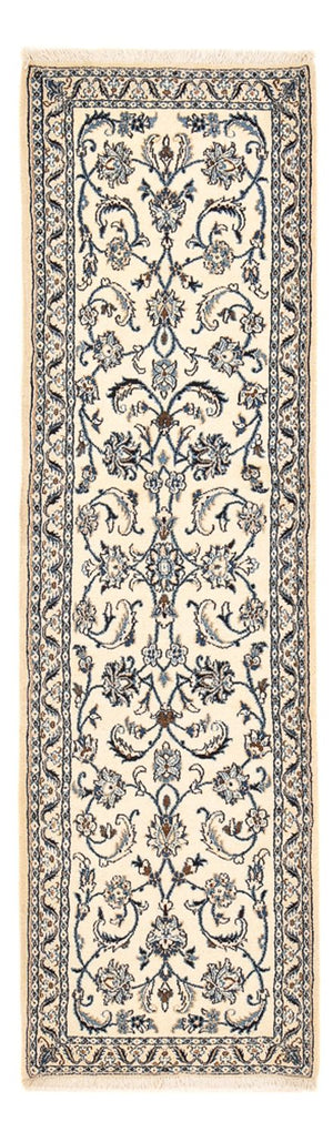 Tapis de couloir Tapis persan - Nain - Royal - 209 x 64 cm - crème