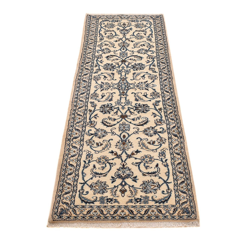 Tapis de couloir Tapis persan - Nain - Royal - 209 x 64 cm - crème