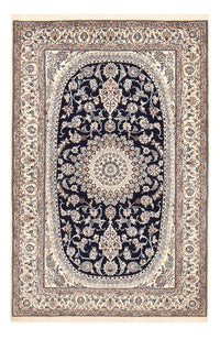 Tapis persan - Nain - Premium - 198 x 131 cm - bleu foncé