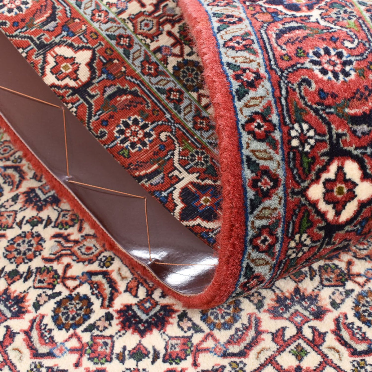 Tapis de couloir Tapis persan - Bidjar - 390 x 82 cm - terracotta