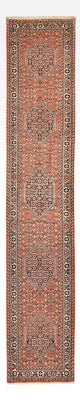 Tapis de couloir Tapis persan - Bidjar - 380 x 69 cm - terracotta