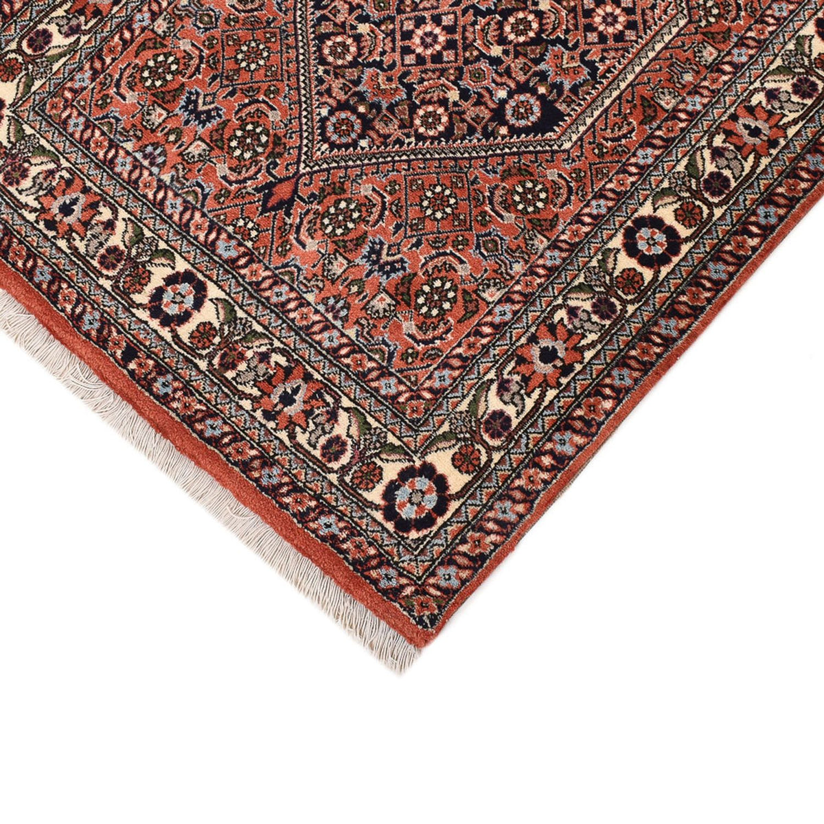Tapis de couloir Tapis persan - Bidjar - 380 x 69 cm - terracotta
