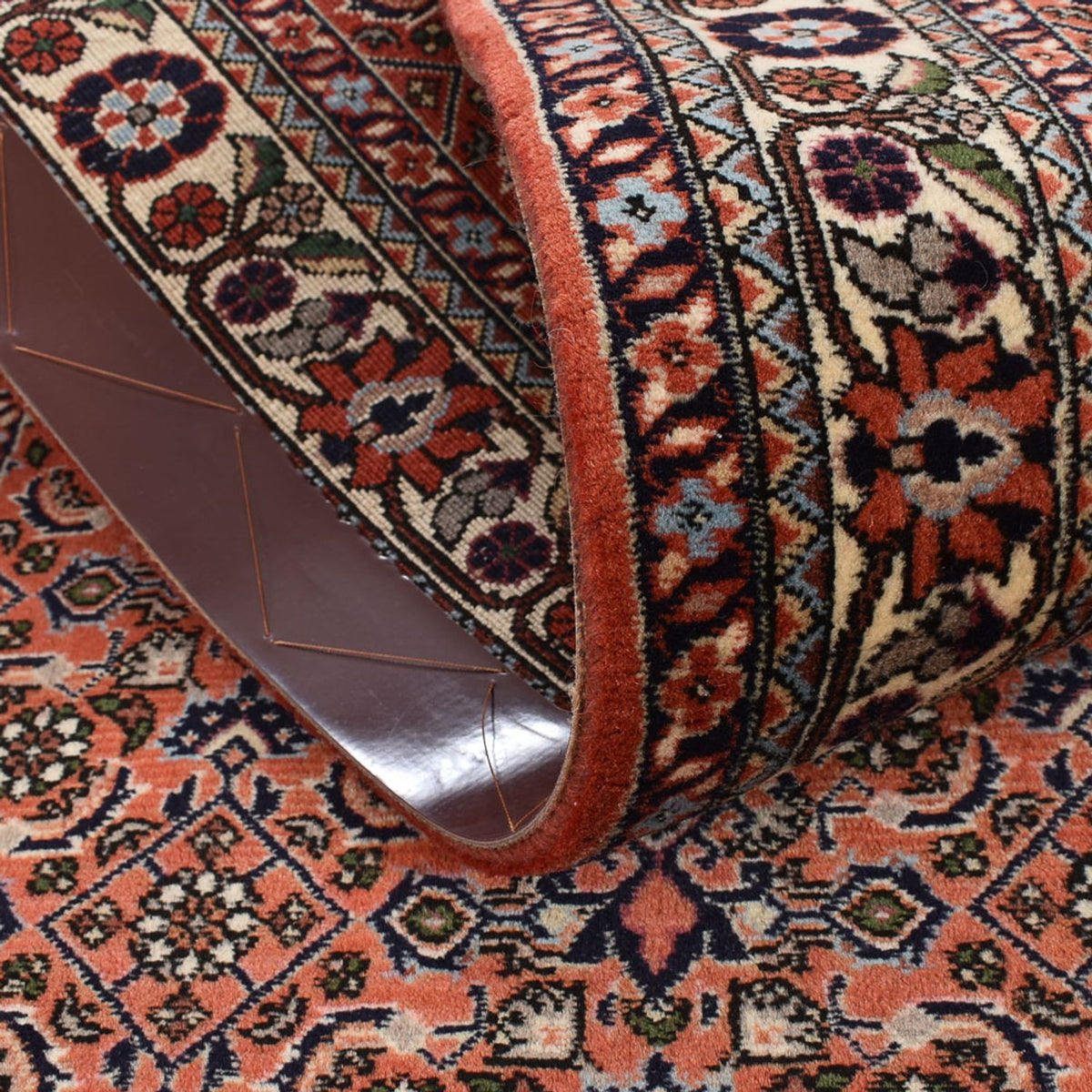 Tapis de couloir Tapis persan - Bidjar - 380 x 69 cm - terracotta