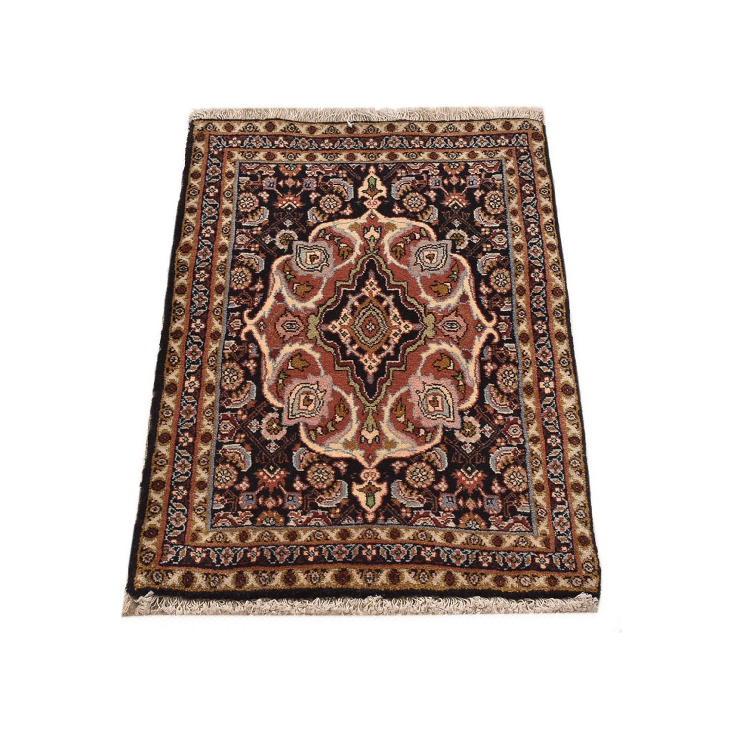 Tapis persan - Bidjar - 70 x 50 cm - beige foncé