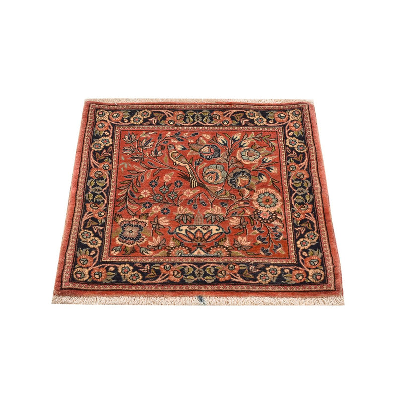 Tapis persan - Royal - 59 x 58 cm - rouge clair