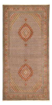 Tapis de couloir Tapis persan - Tabriz - Royal - 403 x 200 cm - marron clair