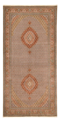 Tapis de couloir Tapis persan - Tabriz - Royal - 403 x 200 cm - marron clair