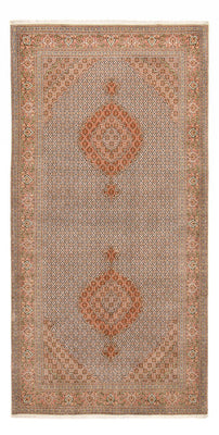 Tapis de couloir Tapis persan - Tabriz - Royal - 408 x 201 cm - marron clair