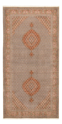 Tapis de couloir Tapis persan - Tabriz - Royal - 408 x 201 cm - marron clair