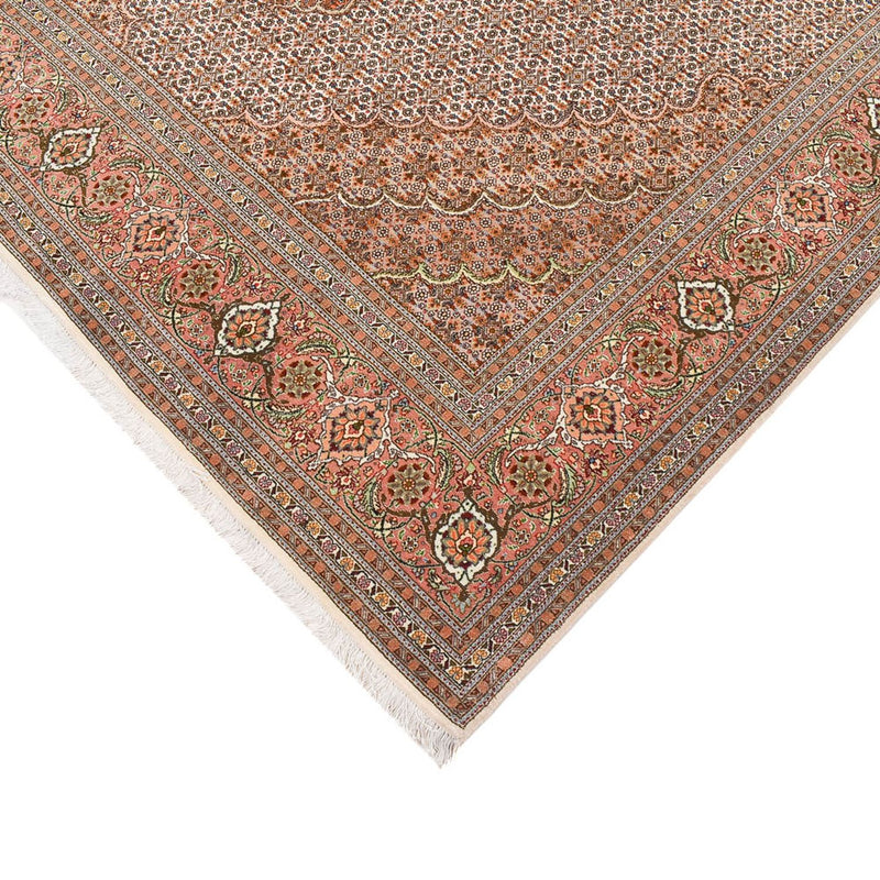 Tapis de couloir Tapis persan - Tabriz - Royal - 408 x 201 cm - marron clair