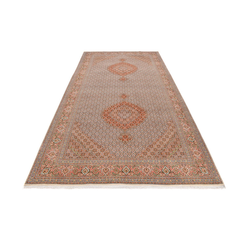 Tapis de couloir Tapis persan - Tabriz - Royal - 408 x 201 cm - marron clair