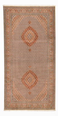 Tapis de couloir Tapis persan - Tabriz - Royal - 407 x 201 cm - marron clair