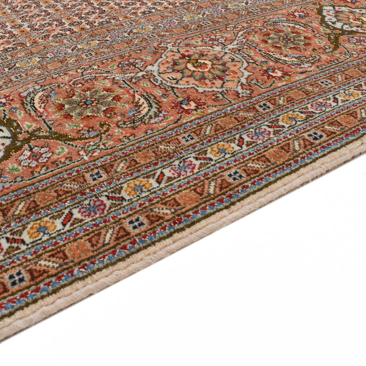 Tapis de couloir Tapis persan - Tabriz - Royal - 407 x 201 cm - marron clair