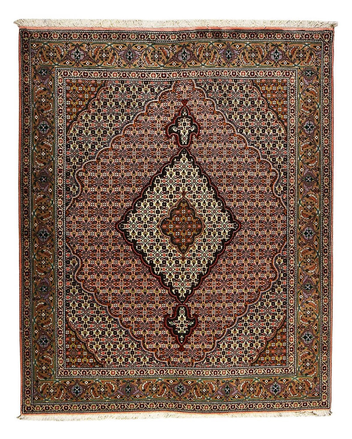 Tapis persan - Tabriz - Royal - 190 x 155 cm - rouge clair