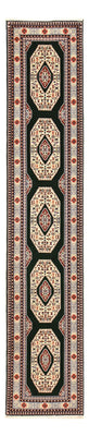 Tapis de couloir Tapis persan - Tabriz - Premium - 372 x 74 cm - bleu foncé