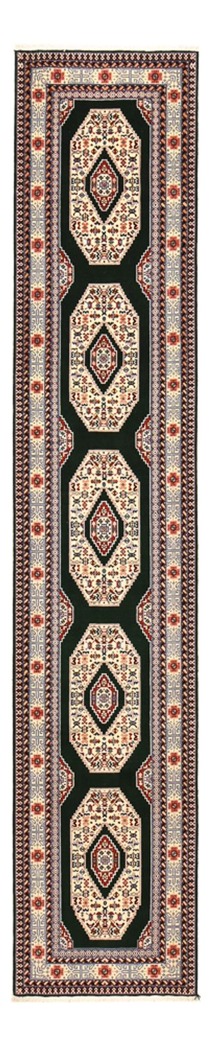 Tapis de couloir Tapis persan - Tabriz - Premium - 370 x 75 cm - bleu foncé