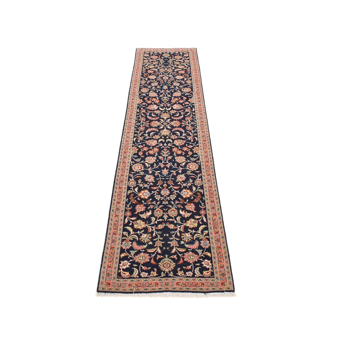Tapis de couloir Tapis persan - Tabriz - Premium - 300 x 68 cm - bleu foncé