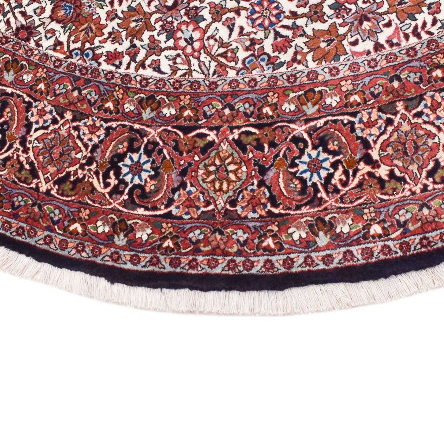 Tapis persan - Bidjar ronde  - 255 x 255 cm - rouge clair