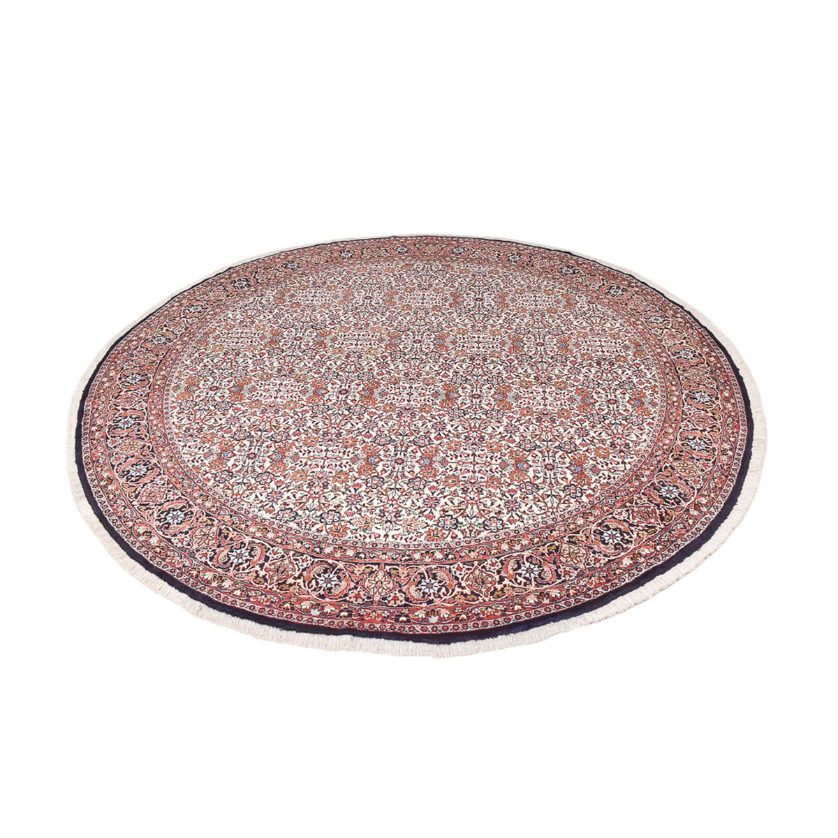 Tapis persan - Bidjar ronde  - 255 x 255 cm - rouge clair