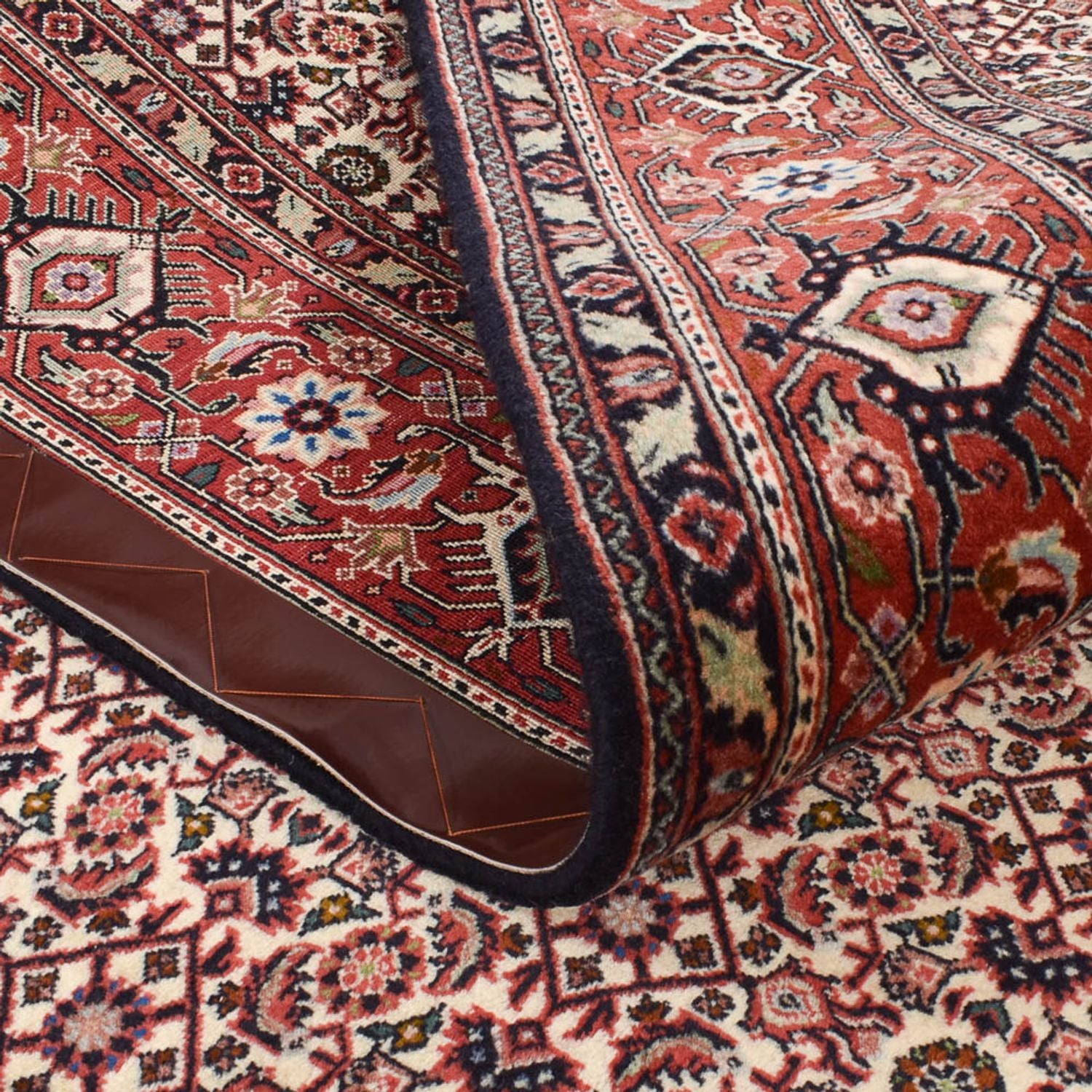 Tapis de couloir Tapis persan - Bidjar - 402 x 153 cm - rouille
