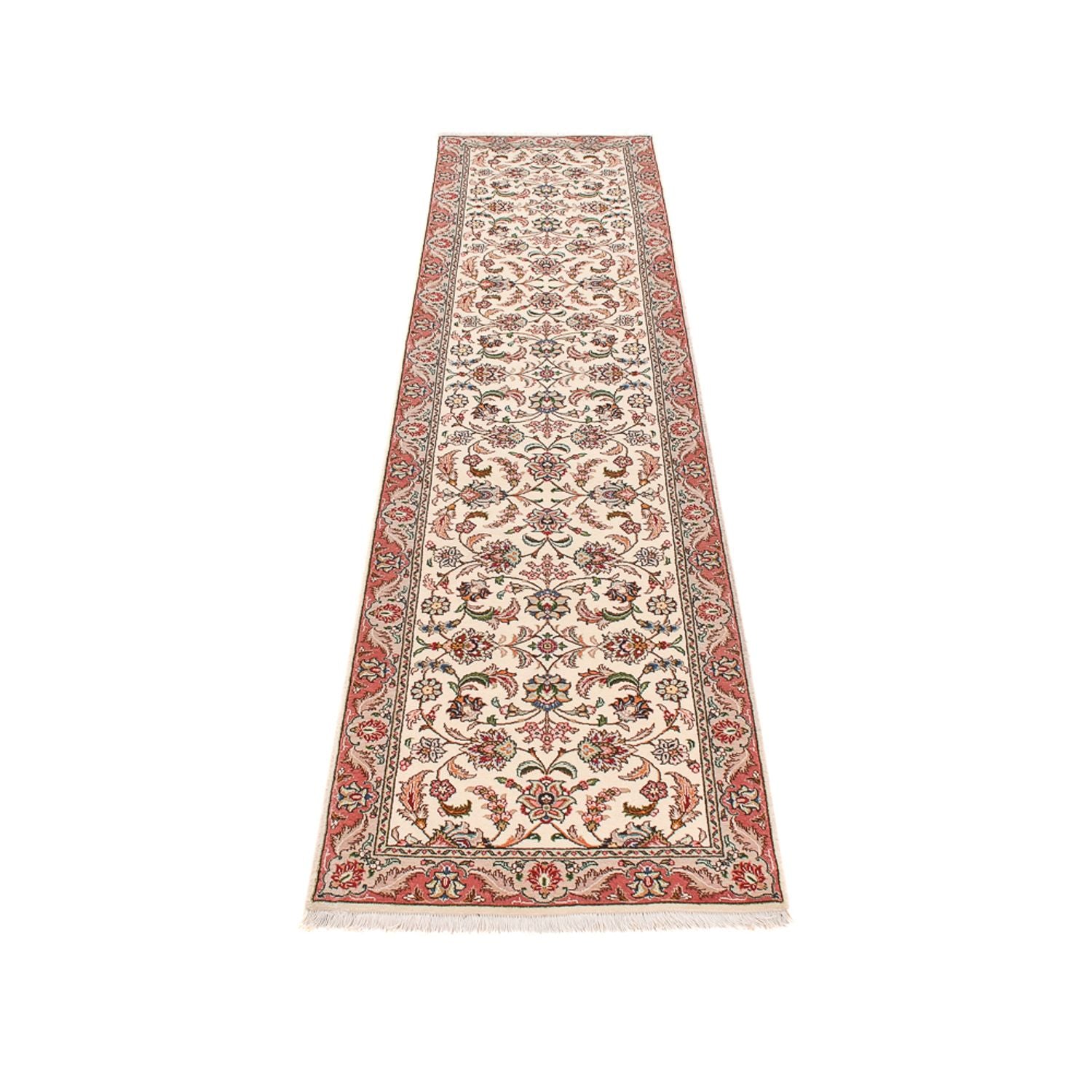 Tapis de couloir Tapis persan - Tabriz - Premium - 297 x 69 cm - caramel
