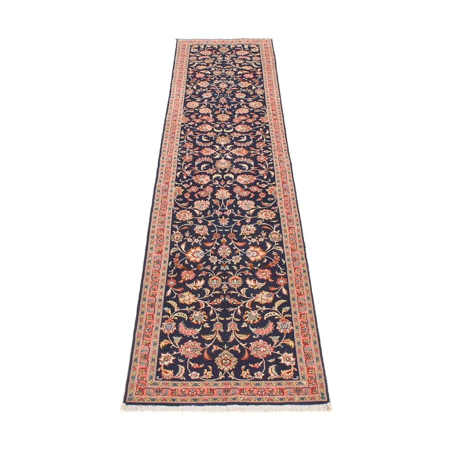 Tapis de couloir Tapis persan - Tabriz - Premium - 293 x 65 cm - bleu foncé